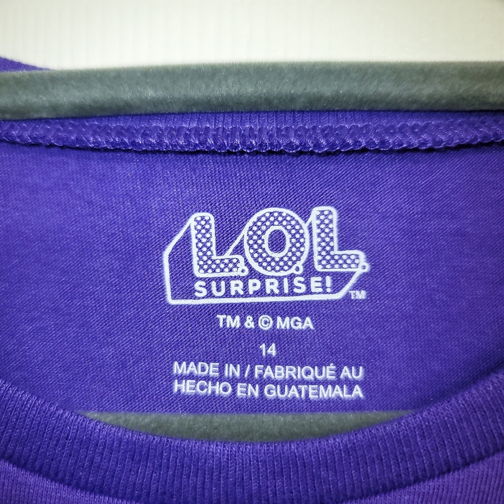 NWT L.O.L. Surprise! Girls Size 14 Purple Spooky Vibes T-Shirt - Picture 4 of 4